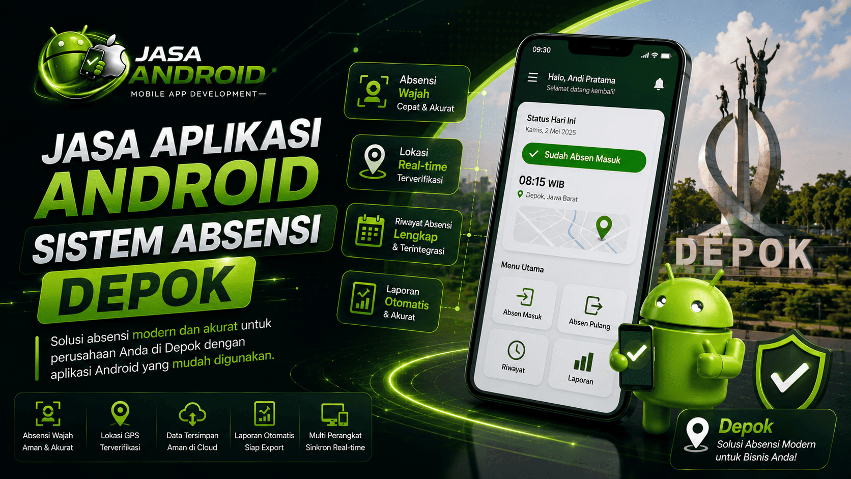 Jasa Pembuatan Aplikasi Android Sistem Absensi Depok: Solusi Modern untuk Monitoring Kehadiran Karyawan Secara Realtime